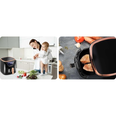 Frytkownica beztłuszczowa Air fryer BD-652 czarno-złota Frytkownica beztłuszczowa Air fryer BD-652 czarno-złota