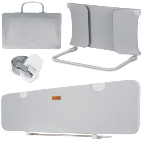 Barierka ochronna do łóżka 150 x 44 x 41 cm Nukido szara