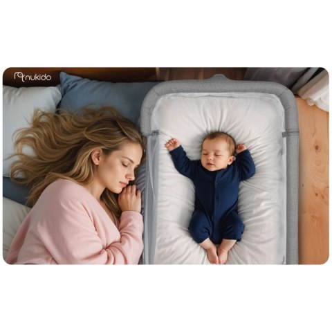 Łóżeczko dziecięce składane turystyczne dostawka Nukido NK-243