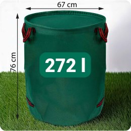 Kosz ogrodowy na liście 272 l Plonos PL-524 zielon