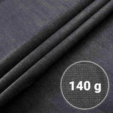 Siatka cieniująca 1,2x25m 140g/m2 + 50 zacisków szara