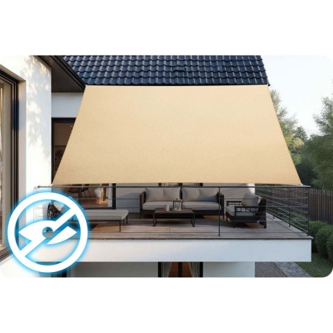 Żagiel przeciwsłoneczny prostokątny 3x4m Plonos PL-885 beżowy