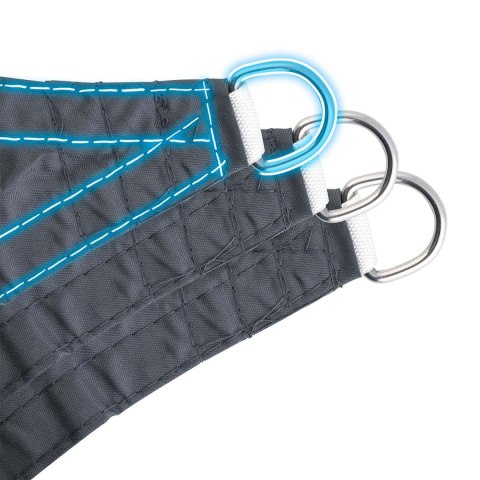 Żagiel przeciwsłoneczny trójkątny 7m2 Plonos PL-886 szary