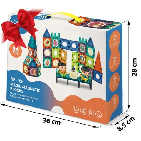 Klocki magnetyczne Wieża RK-768 Ricokids