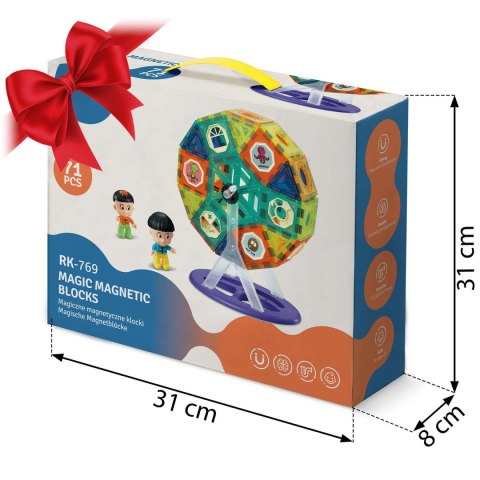 Klocki magnetyczne z karuzela RK-769 Ricokids