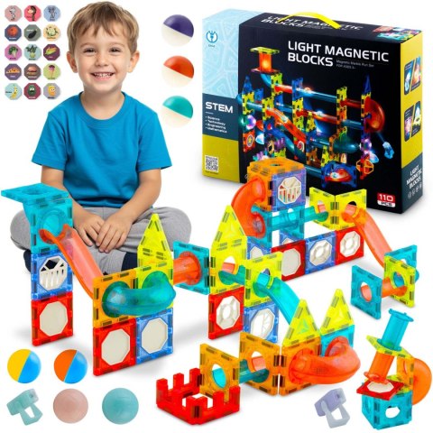 Klocki magnetyczne z podświetleniem RK-763 Ricokids