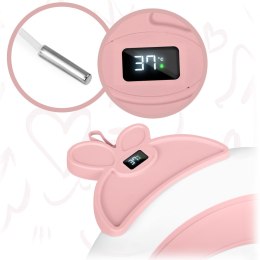 Wanienka dla niemowląt z termometrem RK-282 biało-różowa