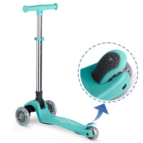 Hulajnoga trójkołowa dla dzieci balansowa świecąca w ciemności Ricokids Glow - turkusowa