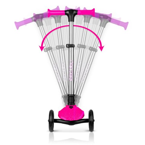 Hulajnoga trójkołowa dla dzieci balansowa świecąca w ciemności Ricokids Jelly - różowa