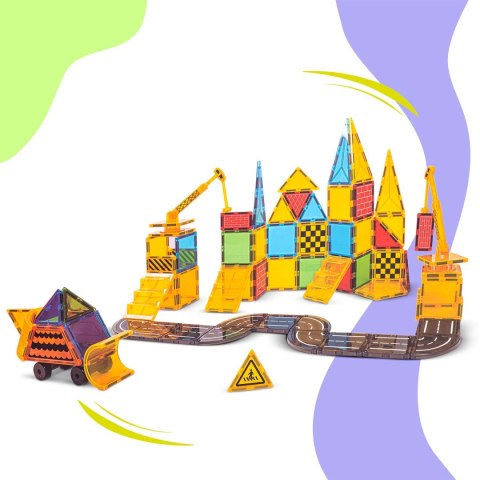 Klocki magnetyczne edukacyjne konstrukcyjne 90 szt RK-780 Ricokids