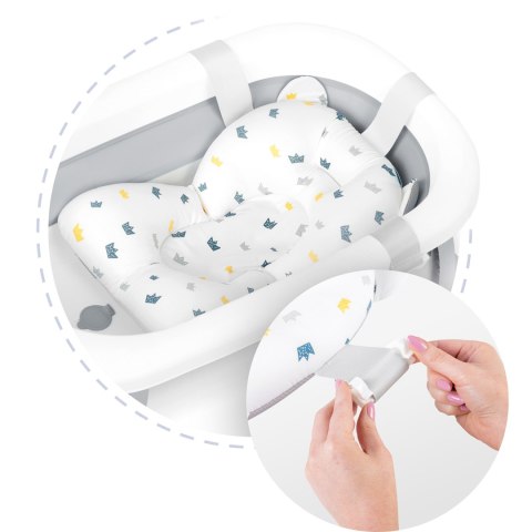 Poduszka do wanienki dla niemowląt wkładka do kąpieli Ricokids biało-niebieska