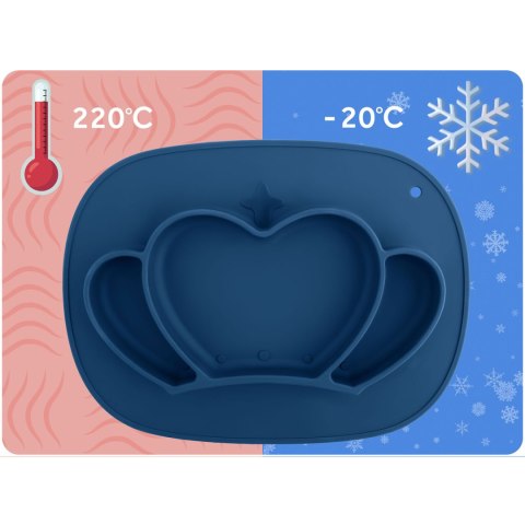 Talerzyk dla dzieci silikonowy do karmienia korona Ricokids