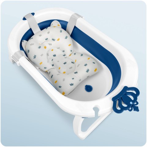 Wanienka składana dla dzieci, niemowląt z wkładką Ricokids RK-286 biało-niebieska