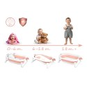 Wanienka składana dla dzieci, niemowląt z wkładką Ricokids RK-286 biało-różowa