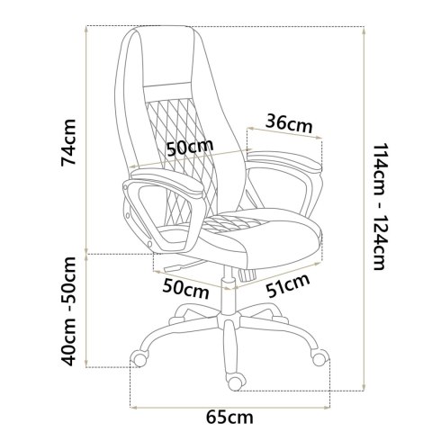 Fotel biurowy z ekoskóry Sofotel