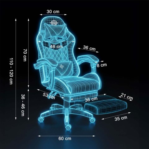 Fotel gamingowy Sofotel Draknor II czarno-szary