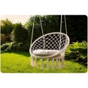 Fotel ogrodowy wiszący huśtawka BOHO beżowy