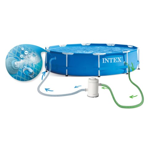 Basen ogrodowy stelażowy 305 x 76 cm 15w1 INTEX 28202 + maszynka do baniek GRATIS