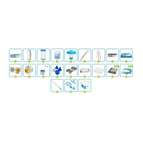 Basen ogrodowy stelażowy 457 x 107 cm 21w1 INTEX 26724