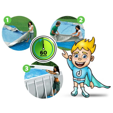 Basen prostokątny 503x274x122cm 18w1 INTEX 26796