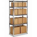 Regał metalowy magazynowy 183 x 90 x 40 cm Humberg HR-853 srebrny