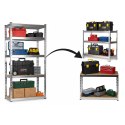 Regał metalowy magazynowy 183 x 90 x 40 cm Humberg HR-853 srebrny