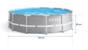 Basen ogrodowy stelażowy Prism Frame 366 x 99 cm 10w1 INTEX 26716