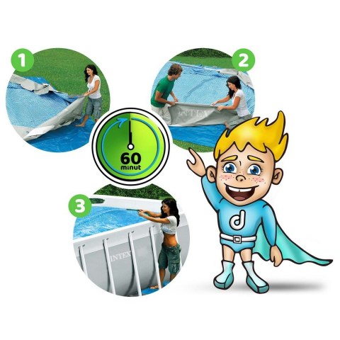 Basen prostokątny 488x244x107cm 21w1 INTEX 26792