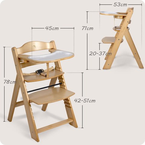 Drewniane krzesełko do karmienia Nukido Nelo