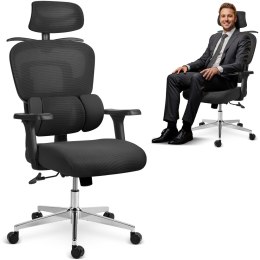 Fotel biurowy z mikrosiatką Sofotel Talin - czarny