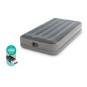 Materac dmuchany 191x 99x30cm z wbudowaną pompką elektryczną INTEX 64112
