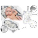 Wanienka składana dla dzieci, niemowląt z termometrem i wkładką Ricokids RK-287 biało-szara