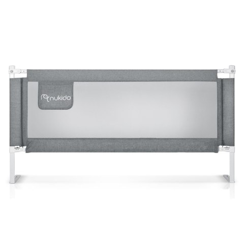 Barierka ochronna do łóżka zabezpieczająca bramka blokada 160 cm Nukido NK-227 szara