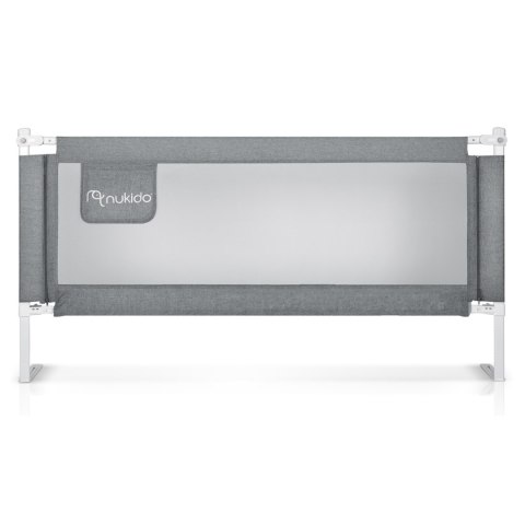 Barierka ochronna do łóżka zabezpieczająca bramka blokada 180 cm Nukido NK-227 szara