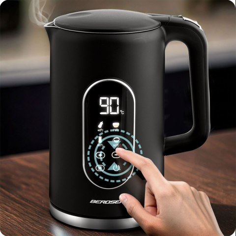 Czajnik elektryczny 1,7l Berdsen BD-712 czarno-srebrny