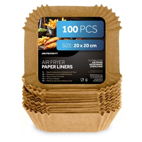 Papier do pieczenia wkładki do frytkownicy 20 cm Berdsen - 100 szt