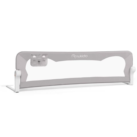 Barierka ochronna do łóżka 180 x 42 x 35 cm Nukido szara