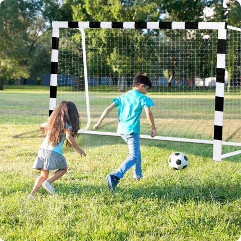 Bramka do piłki nożnej 300 x 200 x 90 cm NS-465 czarno-biała