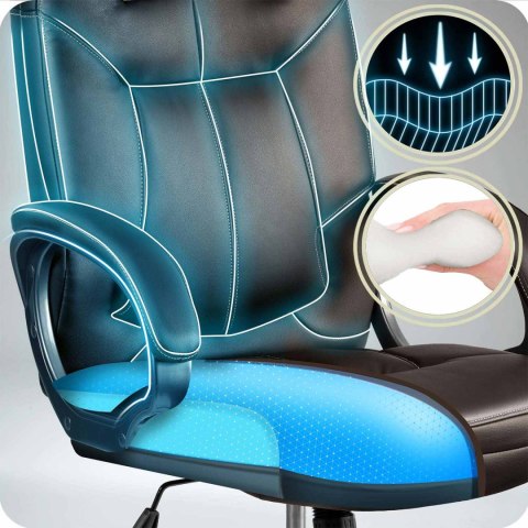 Fotel biurowy obrotowy Sofotel ciemny brąz