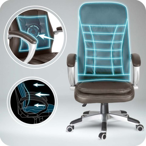 Fotel biurowy obrotowy Sofotel ciemny brąz