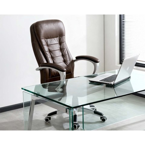 Fotel biurowy obrotowy Sofotel ciemny brąz