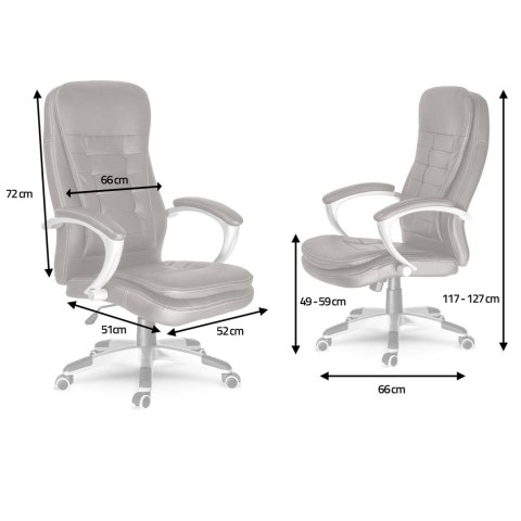 Fotel biurowy obrotowy Sofotel ciemny brąz