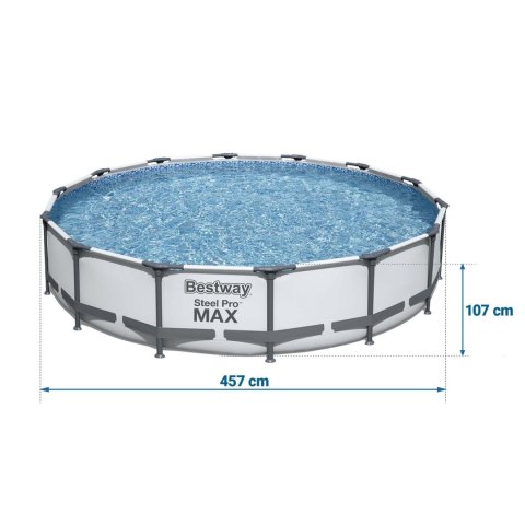 Basen stelażowy ogrodowy 457 x 107 cm 11w1 Bestway 56488 Basen stelażowy ogrodowy 457 x 107 cm 11w1 Bestway 56488