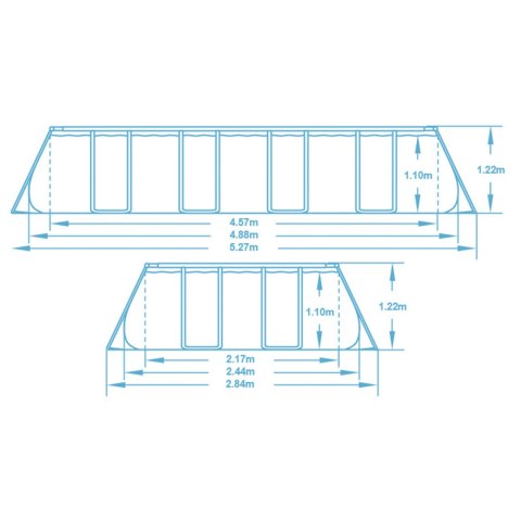 Basen ogrodowy stelażowy 488 x 244 x 122 cm 10w1 Bestway 561MB Basen ogrodowy stelażowy 488 x 244 x 122 cm 10w1 Bestway 561MB