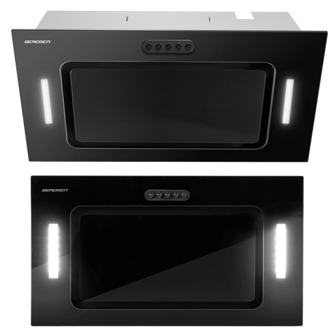 Okap kuchenny podszafkowy 52cm czarny BE-52A