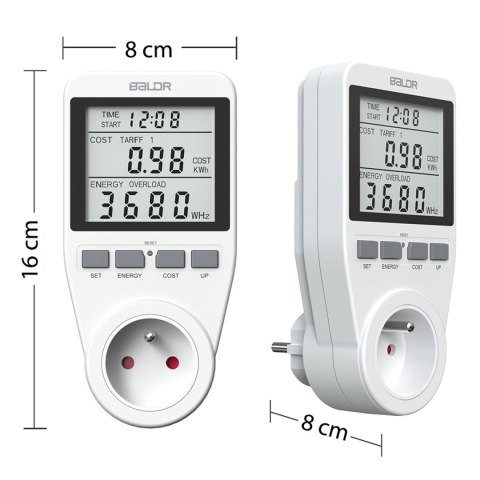 Watomierz jednofazowy Baldr BD-990 biały