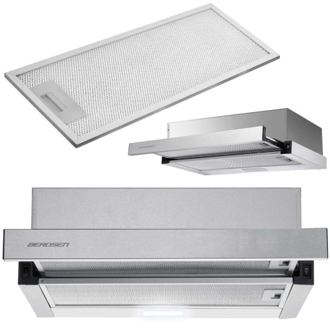 Okap kuchenny teleskopowy 50cm Inox BT-233 Okap kuchenny teleskopowy 50cm Inox BT-233
