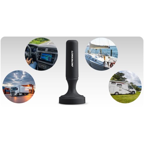 Antena wewnętrzna 360 stopni TV ultra HD 4K Berdsen BD-956 czarna