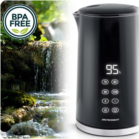 Czajnik elektryczny 1,7l Berdsen BD-71 czarno-srebrny