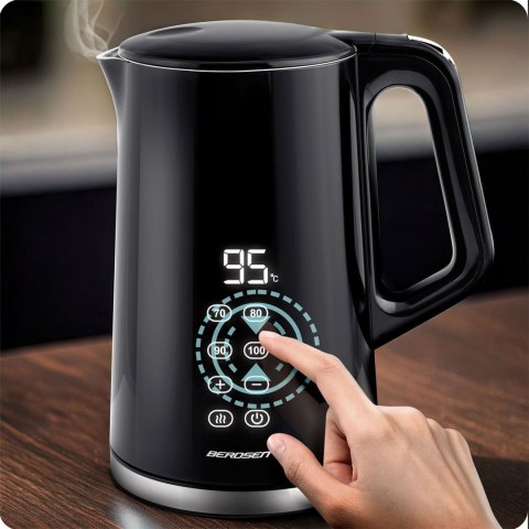 Czajnik elektryczny 1,7l Berdsen BD-71 czarno-srebrny